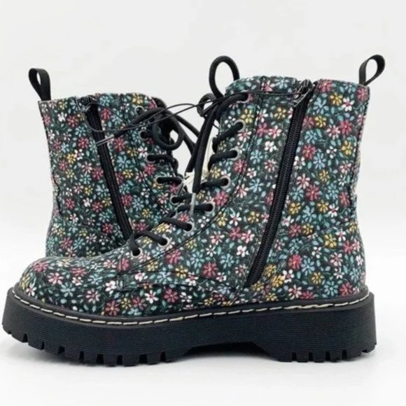 Sincerly Jules Shoes - Sincerely Jules Flower Harley Combat Boots NWT